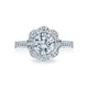 Tacori 18k White Gold Simply Tacori Round Diamond Engagement Ring Setting (0.79 CTW)