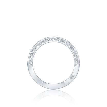 Tacori 18k White Gold Classic Crescent Diamond Wedding Band (0.37 CTW)