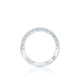 Tacori 18k White Gold Classic Crescent Diamond Wedding Band (0.37 CTW)