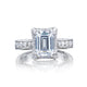 Tacori 18k White Gold Dantela Engagement Ring Setting (0.61 CTW)