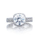 Tacori 18k White Gold Dantela Round Diamond Engagement Ring Setting (0.63 CTW)
