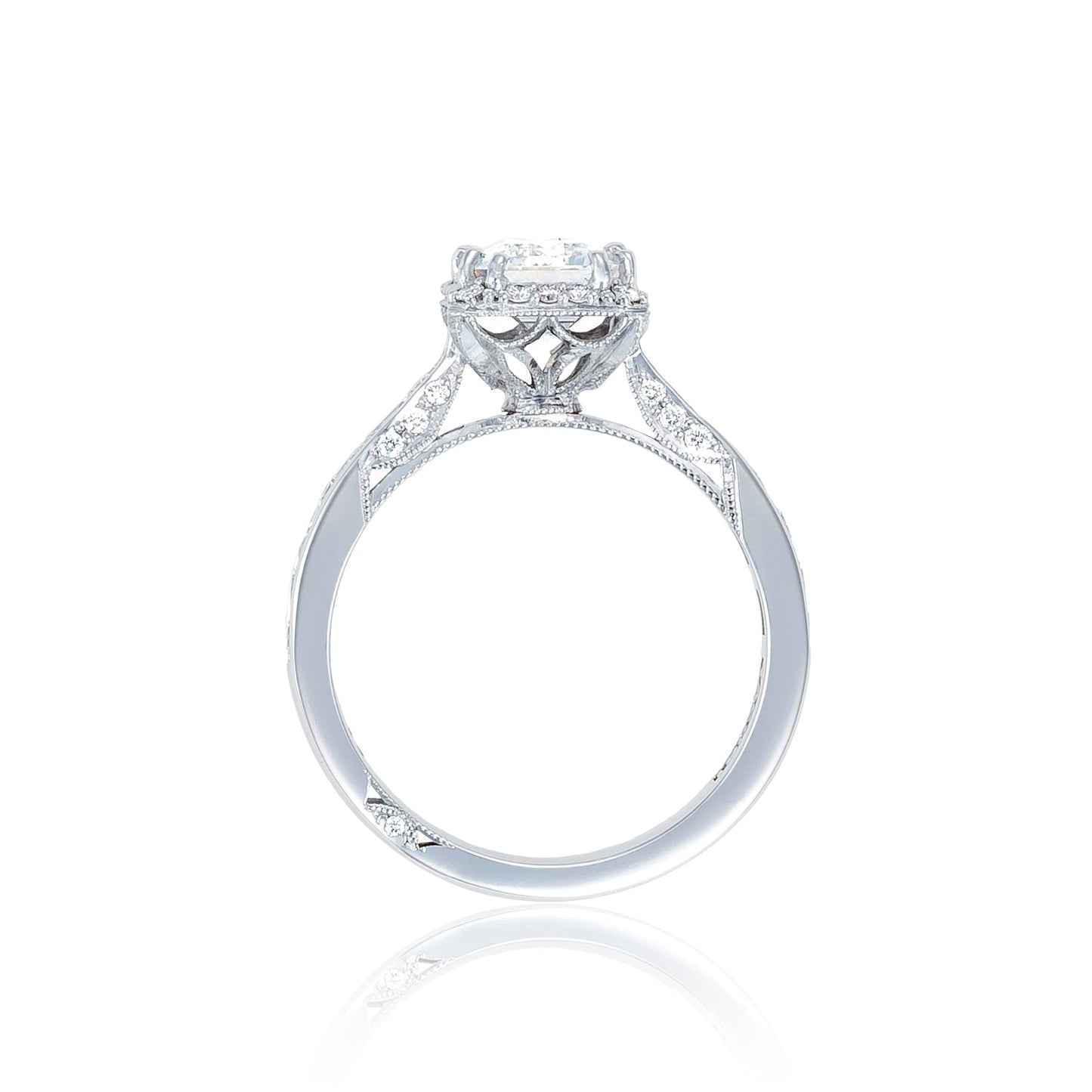 Tacori 18k White Gold Dantela Engagement Ring Setting (0.54 CTW)