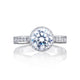 Tacori White Gold Dantela Round Diamond Engagement Ring Setting (0.53 CTW)