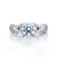 Tacori 18k White Gold Ribbon Princess Diamond Engagement Ring Setting (0.46 CTW)