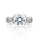 Tacori 18k White Gold Ribbon Round Diamond Engagement Ring Setting (0.62 CTW)