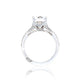 Tacori 18k White Gold Ribbon Round Diamond Engagement Ring Setting (0.62 CTW)