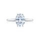 Tacori 18k White Gold Simply Tacori Oval Diamond Engagement Ring Setting (0.07 CTW)