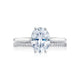 Tacori 18k White Gold Simply Tacori Oval Diamond Engagement Ring Setting (0.07 CTW)
