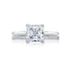 Tacori 18k White Gold Simply Tacori Princess Diamond Engagement Ring Setting (0.07 CTW)