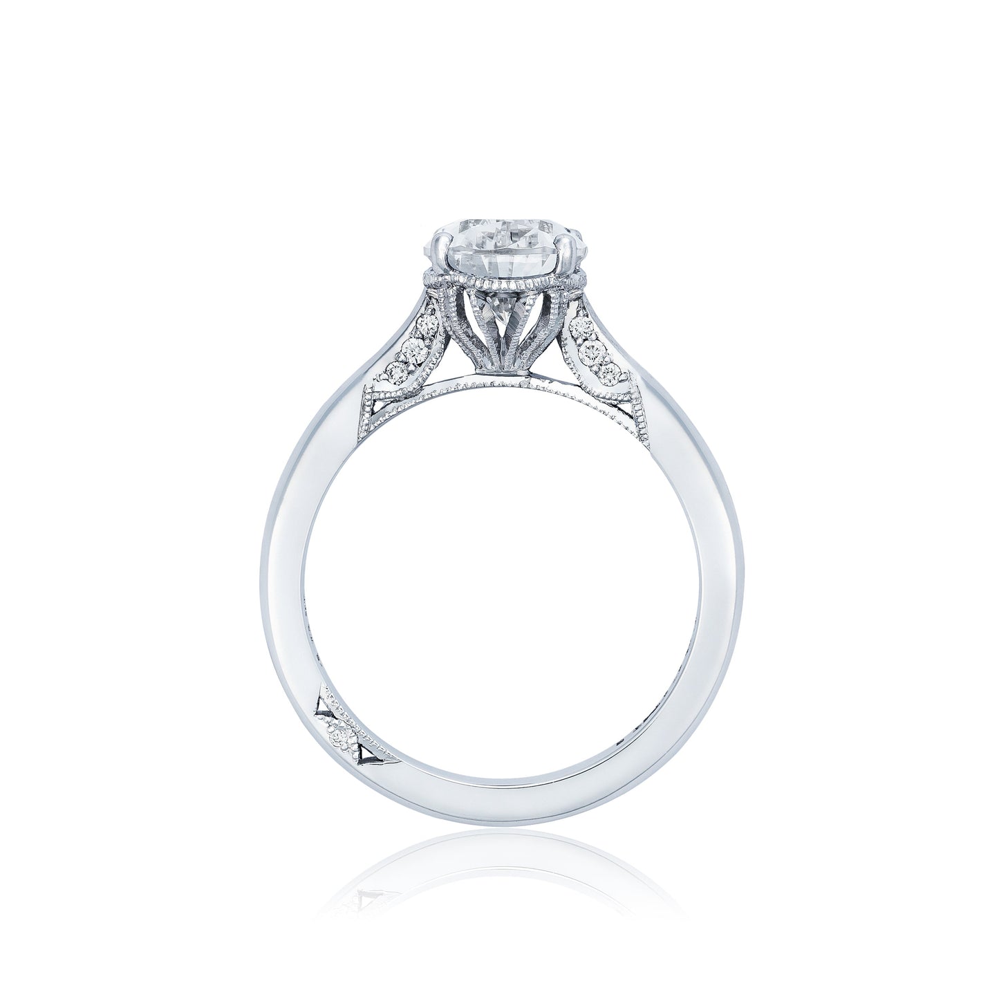 Tacori 18k White Gold Simply Tacori Pear Diamond Engagement Ring Setting (0.07 CTW)