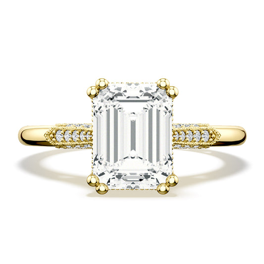 Emerald Solitaire Engagement Ring