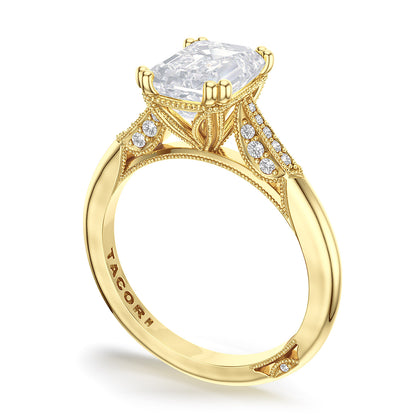 Emerald Solitaire Engagement Ring