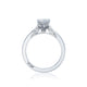 Tacori 18k White Gold Simply Tacori Oval Diamond Engagement Ring Setting (0.11 CTW)