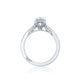 Tacori 18k White Gold Simply Tacori Princess Diamond Engagement Ring Setting (0.11 CTW)