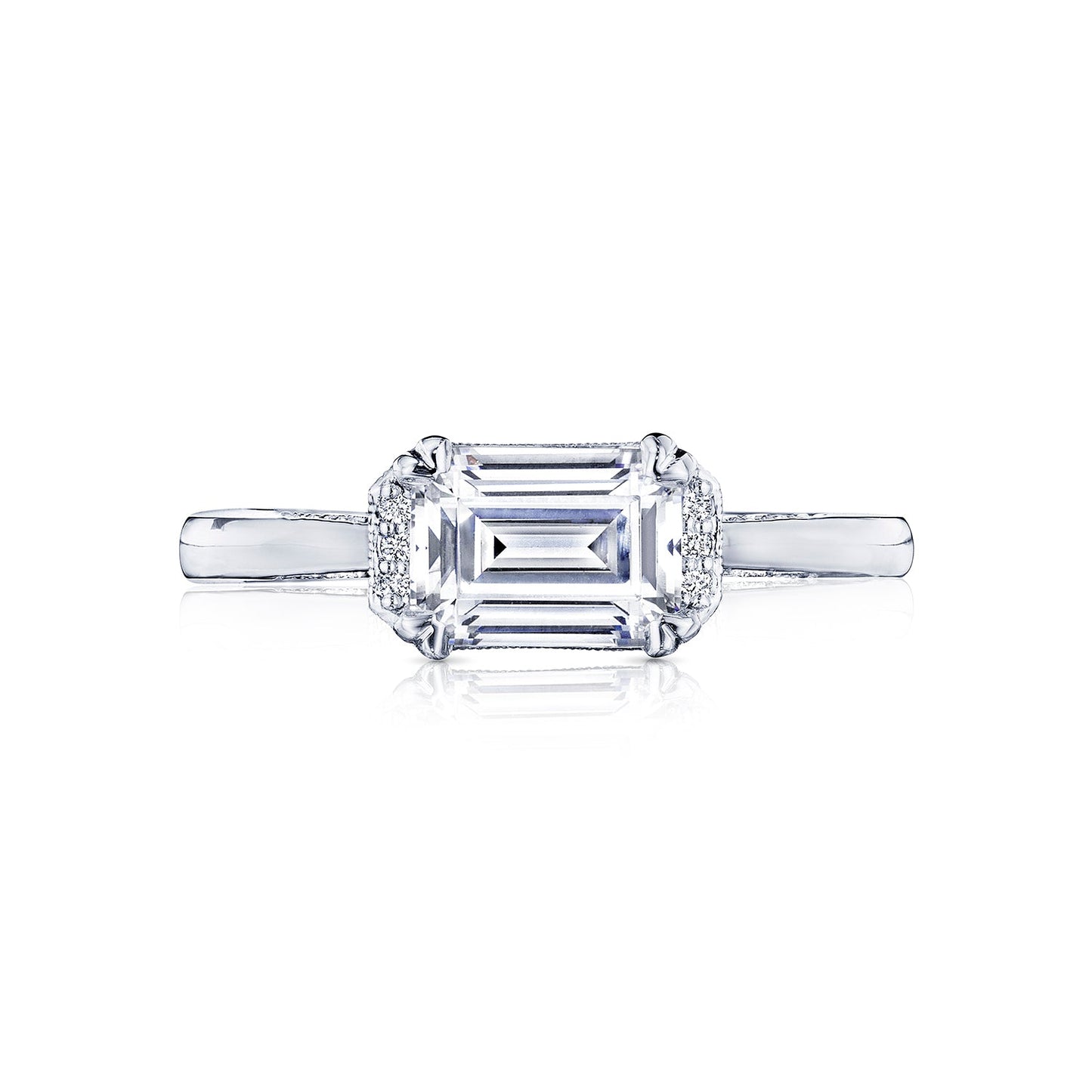 Tacori 18k White Gold Simply Tacori Marquise Diamond Engagement Ring Setting (0.09 CTW)