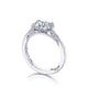 Tacori 18k White Gold Simply Tacori Emerald Diamond Engagement Ring Setting (0.09 CTW)