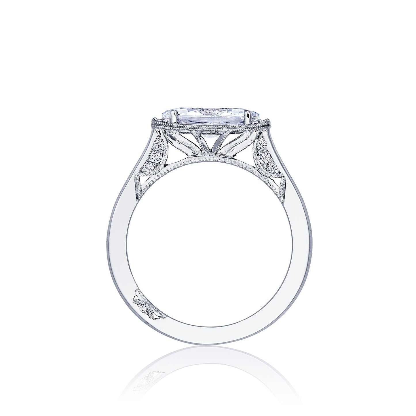 Tacori 18k White Gold Simply Tacori Marquise Diamond Engagement Ring Setting (0.09 CTW)