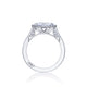 Tacori 18k White Gold Simply Tacori Emerald Diamond Engagement Ring Setting (0.09 CTW)