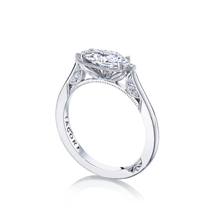 Tacori 18k White Gold Simply Tacori Marquise Diamond Engagement Ring Setting (0.09 CTW)