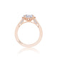 Tacori 18k Rose Gold Simply Tacori Pear Diamond Engagement Ring Setting (0.11 CTW)