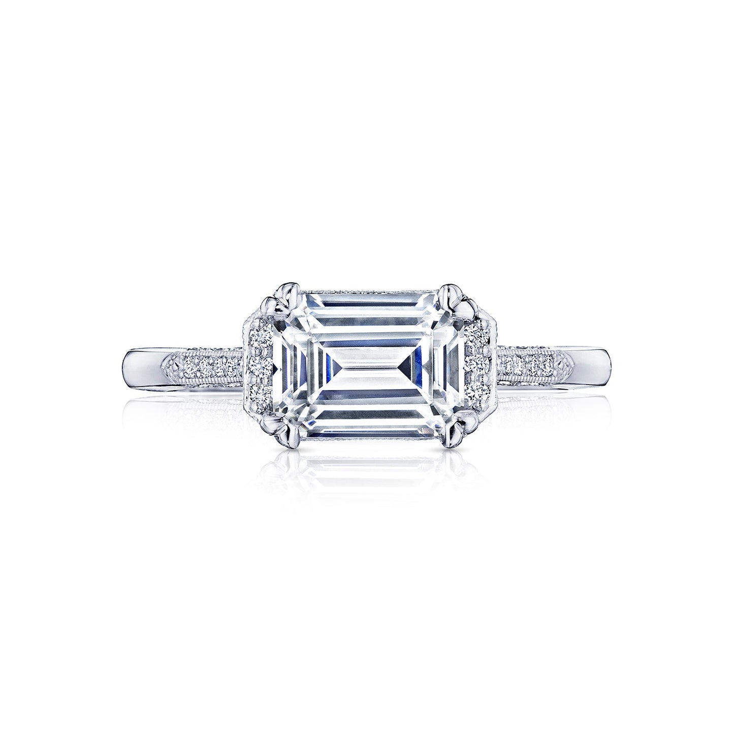 Tacori 18k White Gold Simply Tacori Engagement Ring Setting (0.15 CTW)