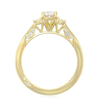 Oval 3-Stone Engagement Ring