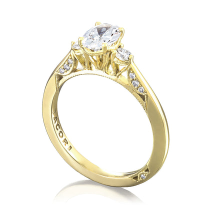 Oval 3-Stone Engagement Ring