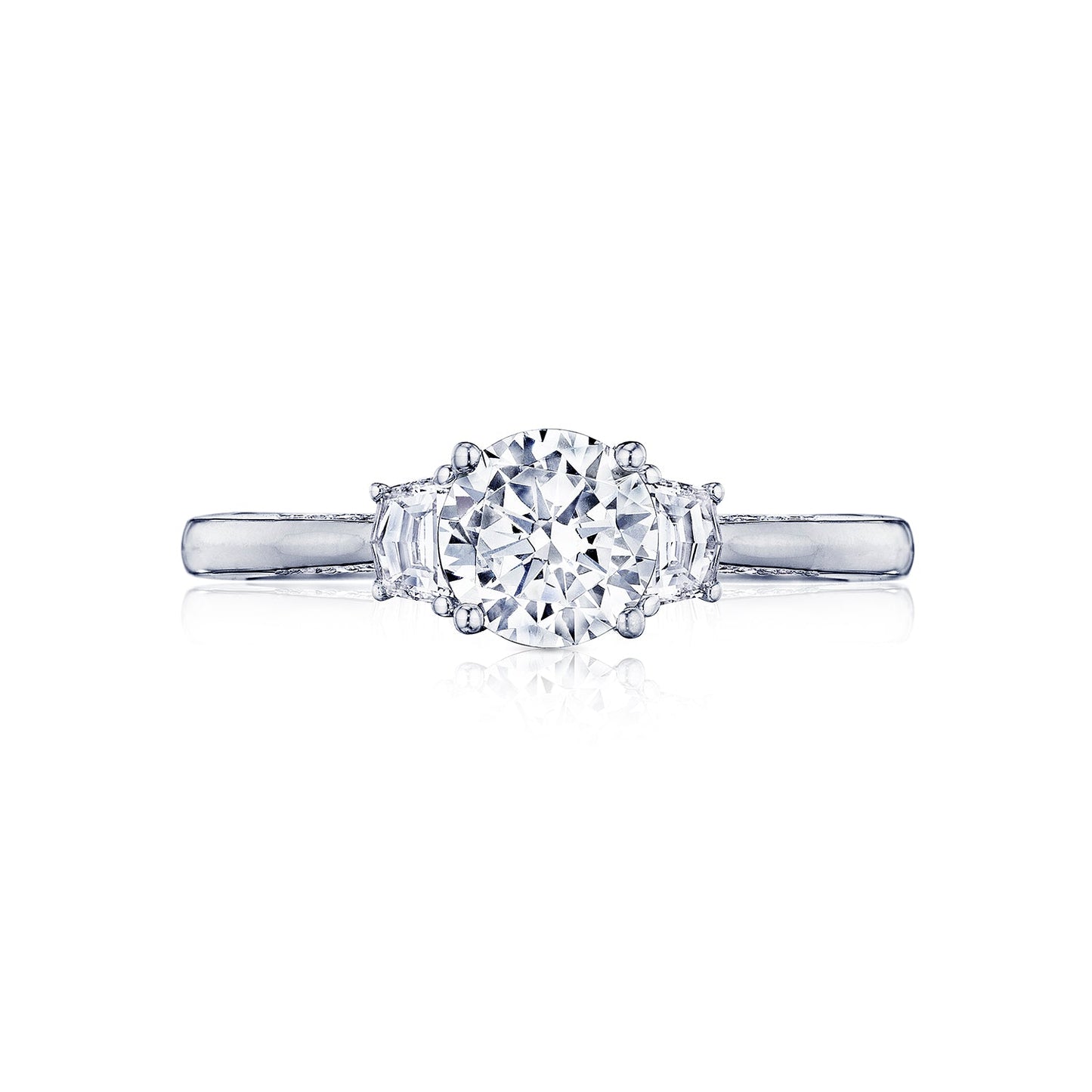 Tacori 18k White Gold imply Tacori Round Diamond Engagement Ring Setting (0.28 CTW)