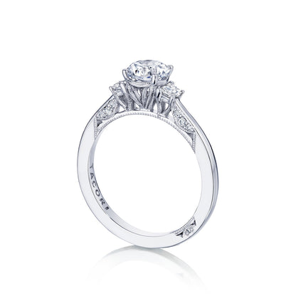 Tacori 18k White Gold imply Tacori Round Diamond Engagement Ring Setting (0.28 CTW)