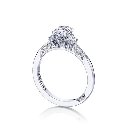 Tacori 18k White Gold Simply Tacori Oval Diamond Engagement Ring Setting (0.34 CTW)