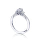 Tacori 18k White Gold Simply Tacori Oval Diamond Engagement Ring Setting (0.34 CTW)