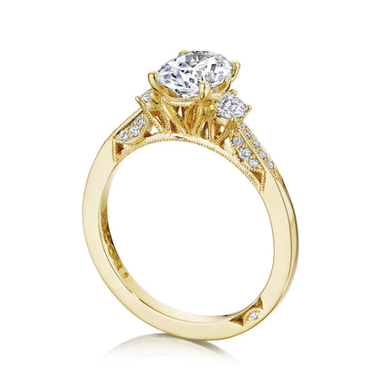 Oval 3-Stone Engagement Ring