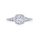 Tacori 18k White Gold Dantela Round Diamond Engagement Ring Setting (0.5 CTW)