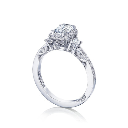 Tacori 18k White Gold Dantela Engagement Ring Setting (0.48 CTW)