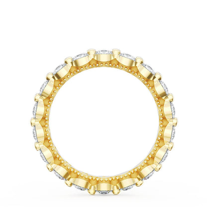 Round Diamond Wedding Band, 3.40mm