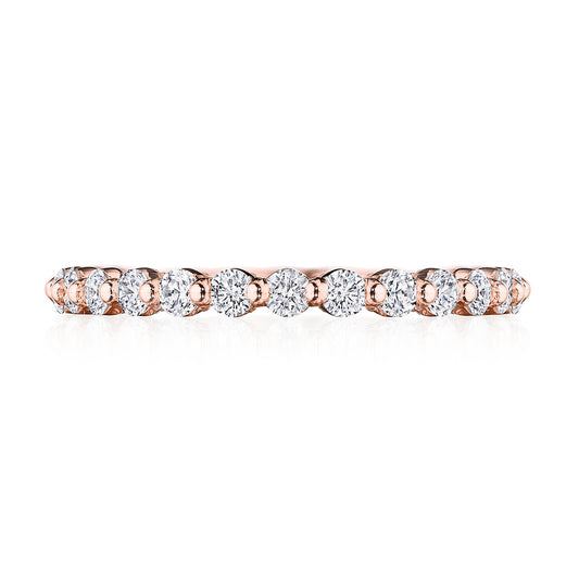 Round Diamond Wedding Band, 2mm