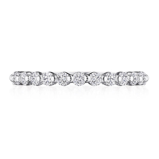 Round Diamond Wedding Band, 2mm