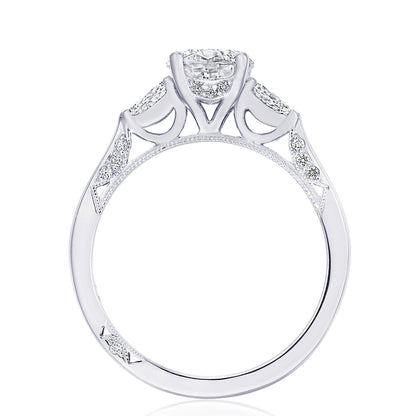 Round 3-Stone Engagement Ring