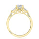 Round 3-Stone Engagement Ring
