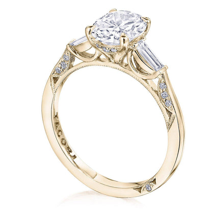 Oval 3-Stone Engagement Ring