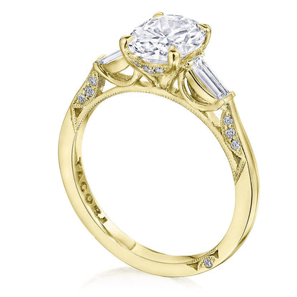 Oval 3-Stone Engagement Ring