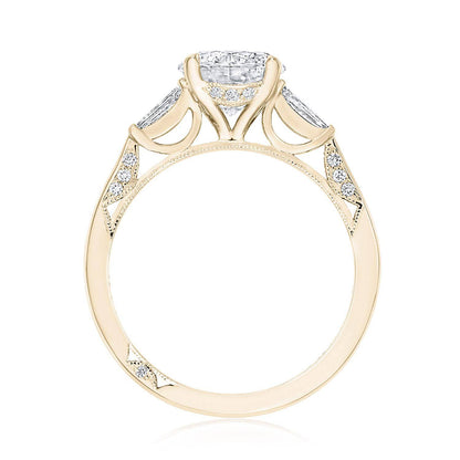 Round 3-Stone Engagement Ring