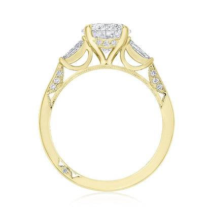 Round 3-Stone Engagement Ring