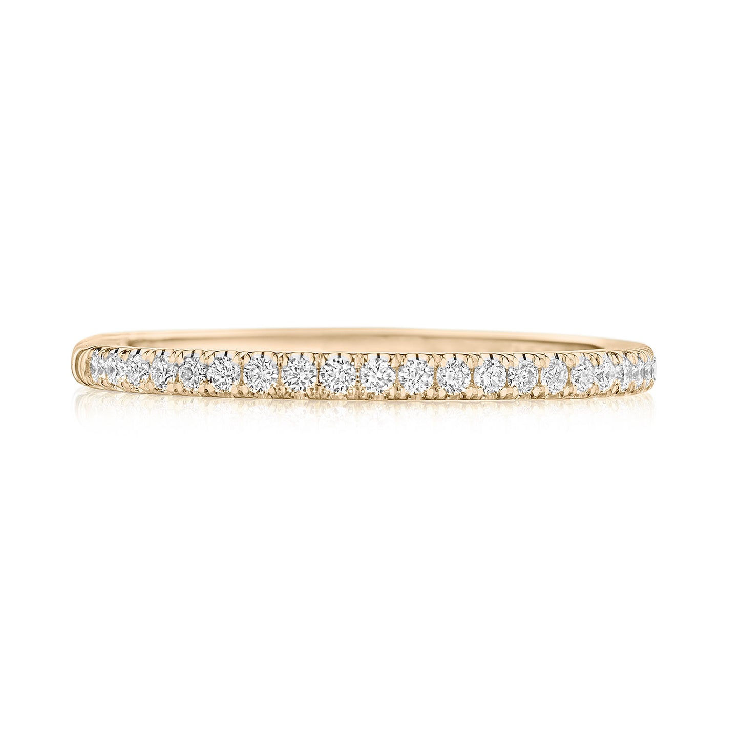 French Pavé Diamond Wedding Band - 1.5mm