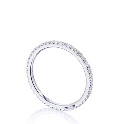 French Pavé Diamond Wedding Band - 1.5mm