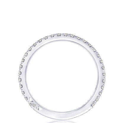 French Pavé Diamond Wedding Band - 2mm