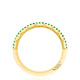 Crescent Crown Ring with Emerald