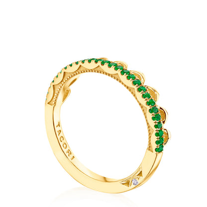 Crescent Crown Ring with Emerald
