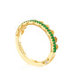 Crescent Crown Ring with Emerald