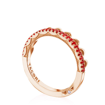 Crescent Crown Ring with Ruby